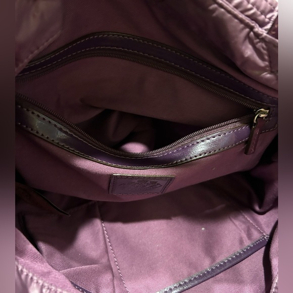 Juicy Couture Vintage Large Purple Quilted Bag with Removable Strap 17”x12” - Picture 10 of 16